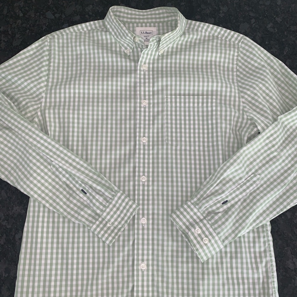 Men’s LL Bean Trim Fit Tall shirt sz M